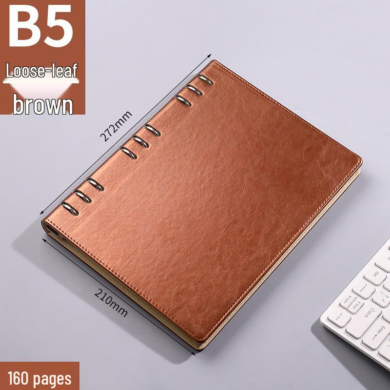 Custom B5 9-Hole Loose-Leaf Notebook with Logo Print for Business Meetings