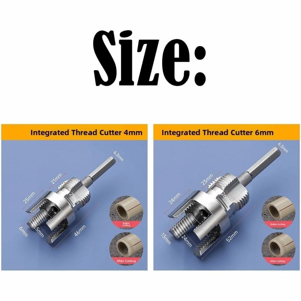 4/6 Points PVC Pipe Threader Kit Internal/External Thread Fast PPR Water Pipe Opener Tap Pipe Threader Waterpipe Tapping Tool