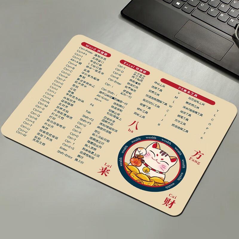 Fumaide Thickened Shortcut Key Rubber Desk Mat