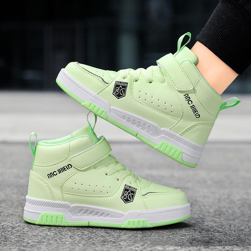 Children's High-Top Basketball Shoes Non-Slip Outdoor Jogging Sneakers Breathable Athletic Trainers for Boys And Girls