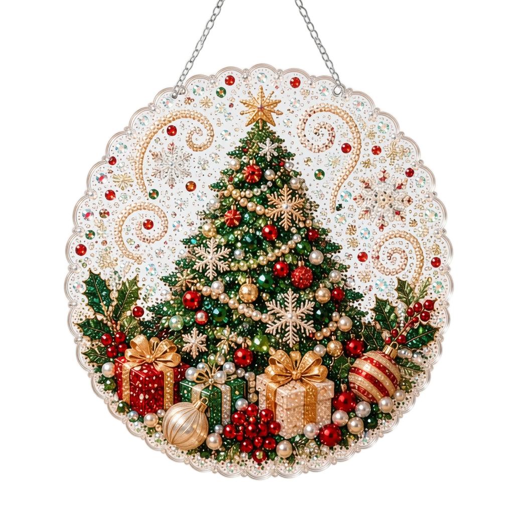 Christmas Hanging Decoration Set, 2D Flat Design, Inch Wall Decor