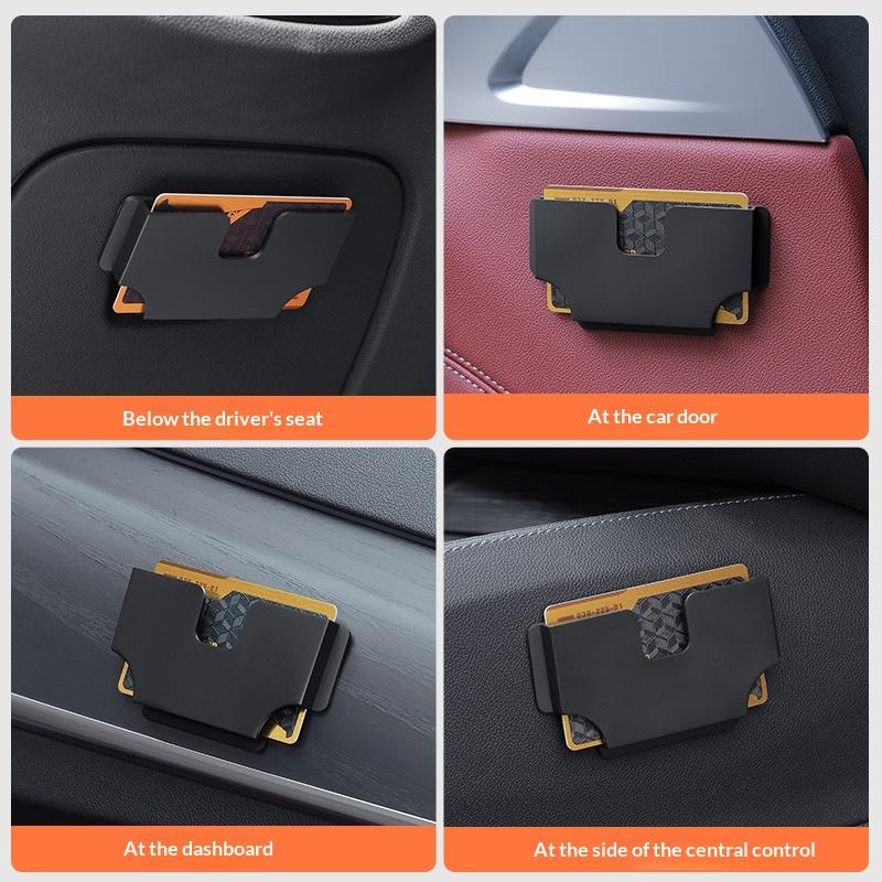 Universal Car Interior Card Holder Multi-function Portable Card Storage Box Car Sun Visor Card Slot Box Crevice Ticket Bracket
