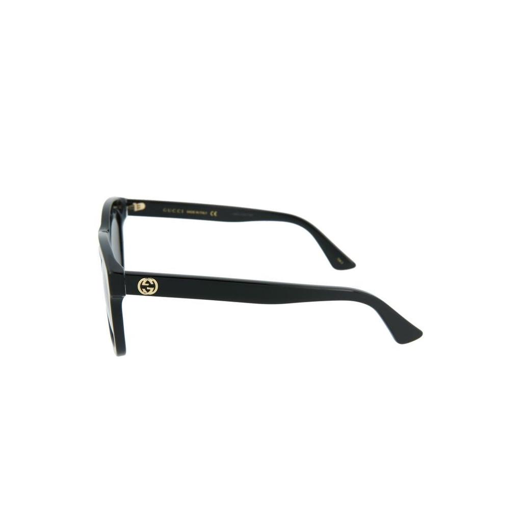 Gucci Logo Decorated Irregular Shape Sunglasses Women Sunglasses Black GG0326S