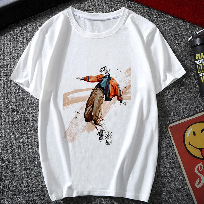 Women S Clothing T Shirts Camiseta Mujer Vintage Casual Harajuku Sexy Lady Coffee Girl Print