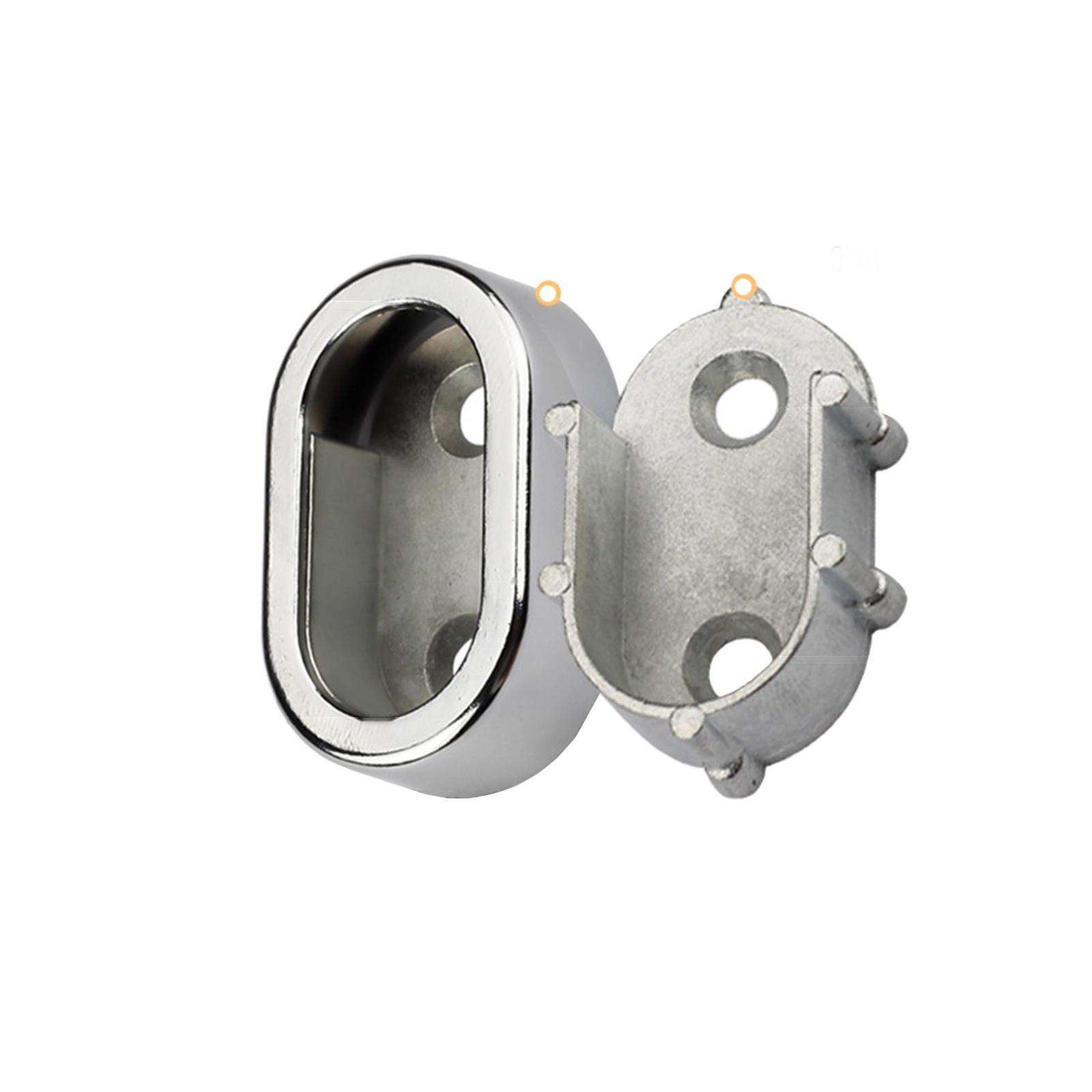 Держатель Кронштейны для шкафа Торцевые опоры для штанги шкафа Фланцевая опора для штанги Фурнитура Аксессуары Для дома Улучшение дома Практичный серебряный