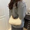 Niche Design Simple Woven Shoulder Underarm Bag Women's 2025 Summer New Versatile Messenger Dumpling Bag