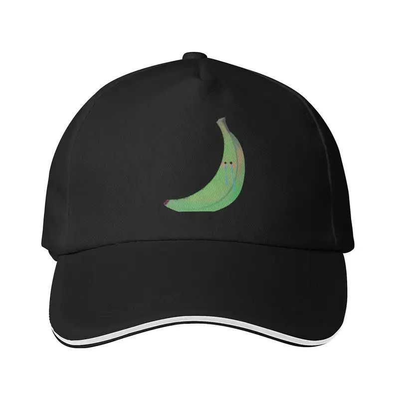 Cute Green Banana Graphic Baseball Cap Polyester Adjustable Casual Dad Hat for Unisex Adults