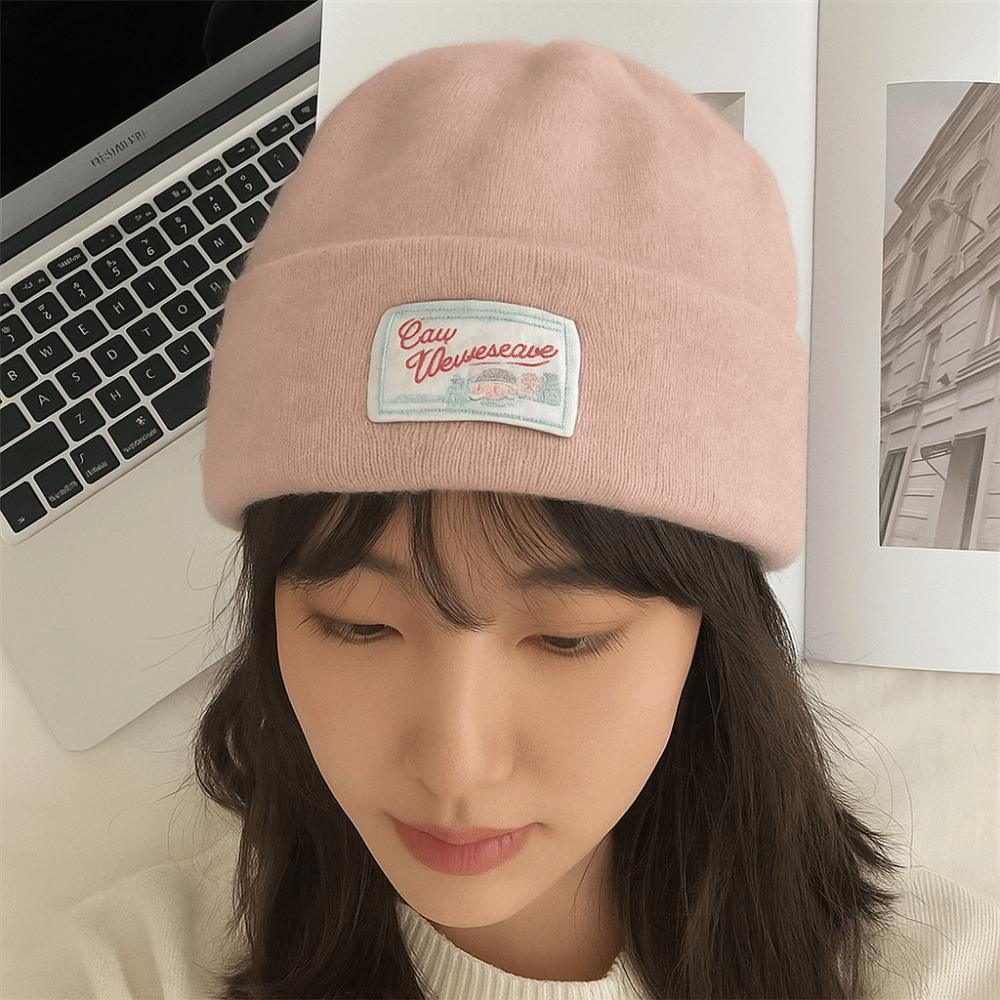 Keep Warm Knitted Pullover Hat Coldproof Beanies Cap Fashion Woolen Stacked Hat  Girls