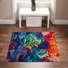 3D Colorful Printed Rugs Oil Painting Print Contemporary Rug Salon Decor Non Slip Modern Rug Different Color Rug Colorful Rug