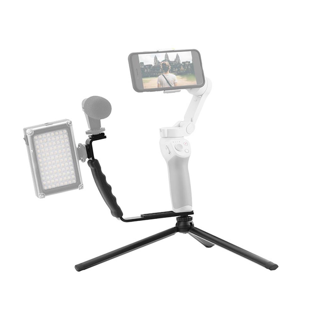 Tripod L Handle Bracket Fit for DJI OM 4 Osmo Mobile 2 3 Handheld Stabilizer Accessory