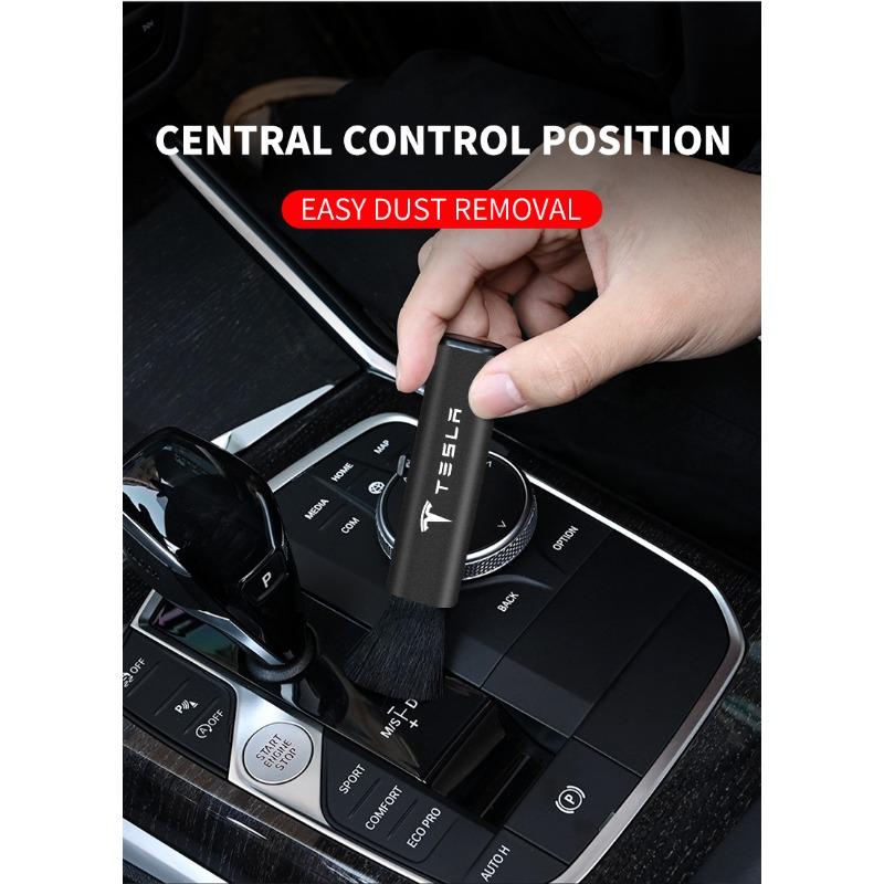 1Pcs Car Interior Cleaning Brush Telescopic Small Soft Brush Accessories For Tesla Model S Model X Model Y Model 3 Roadster SpaceX
