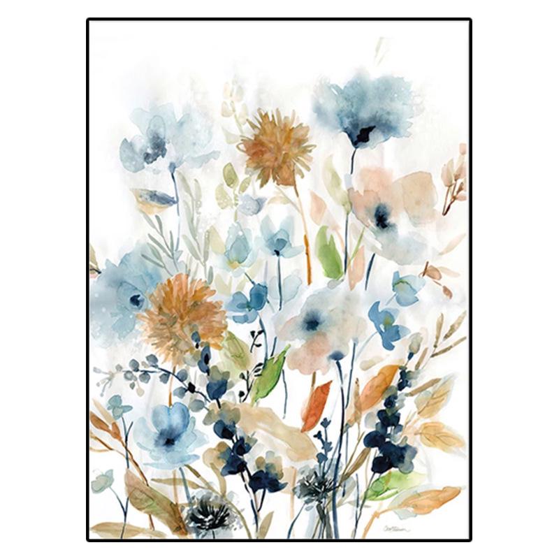 Abstract Floral Minimalist Watercolor Canvas for Living Room Sofa Wall