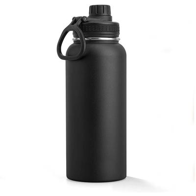 1000ml Roestvrijstalen Vacuüm Geïsoleerde Sport Waterfles met 100% Lekdichte Reisdop, met Paracord Survival Handvat, 32 oz