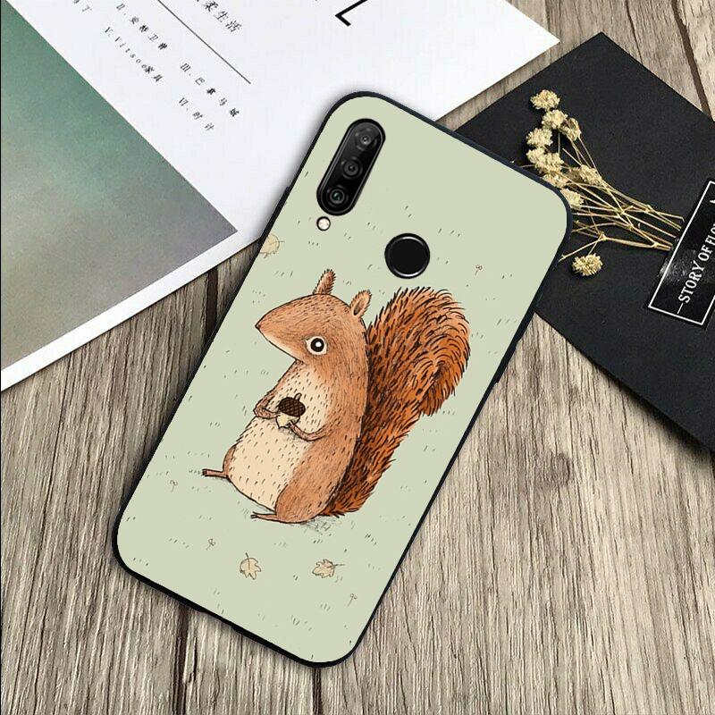 Cartoon Squirrel For Huawei Nova 8i 11i 12i 12s 9 10 SE Y60 Y70 Y90 Y72 Y73 Y61 Y91 P60 Pro P30 P40 Lite Case