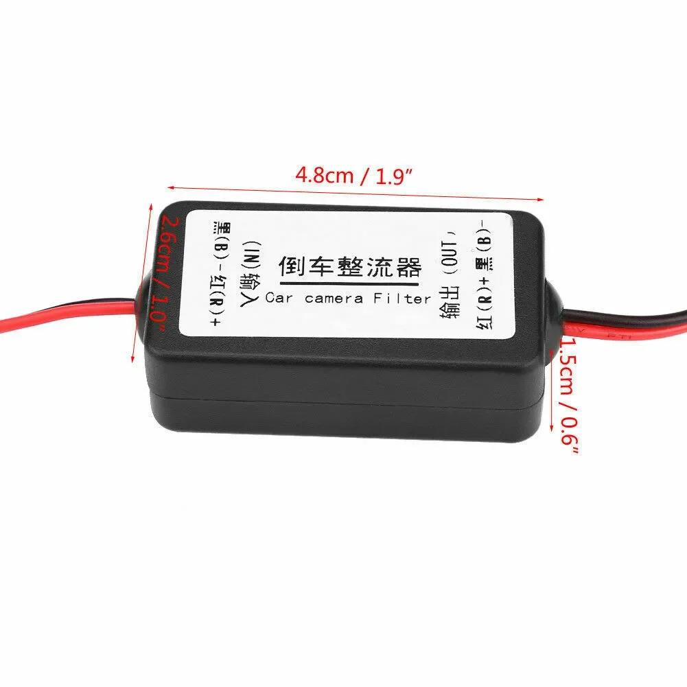 Stabilized 12 DC Power Filter Rectifier For Car Rearview Camera REVERSE CAMERA POWER FILTER STABILISER Relay CanBus Anti Flicker