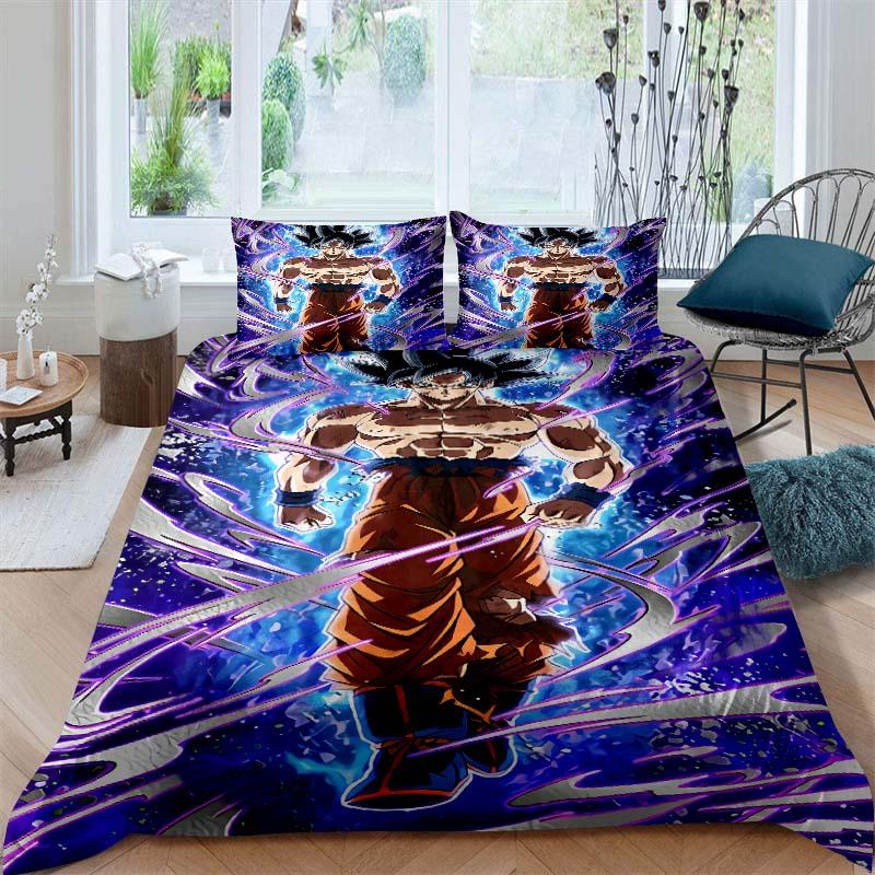 2026 New Dragon Ball Duvet Cover and Pillowcase Bedding Set—Available for Single, Double, Queen, and King-Size Beds.