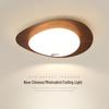 Mid-Century Nordic Ceiling Lamp - Walnut Finish for Bedroom, Study, or Balcony