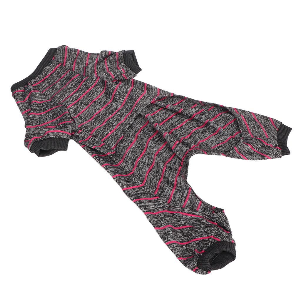 Dog Striped Pajamas Thin Breathable 4 Legs Pet Pajamas Dog Apparels for Summer Home XL