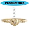 Modern Gold Colored Heart Motif Ring Adornment Alloy Sturdy Finger Ring Jewelry For Women Comfort Fit Sizes 5 11