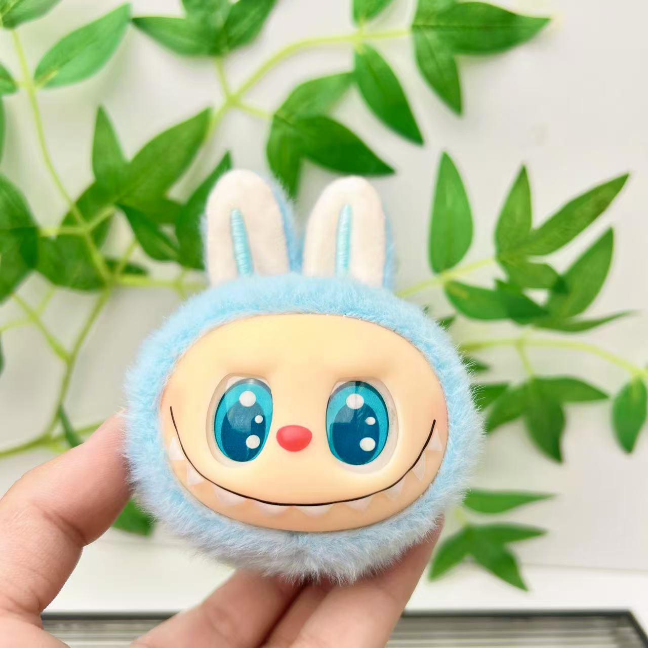 

Милый Лабубу Виниловая Голова Подвеска Плюшевая Игрушка Брелок Шарм 10cm