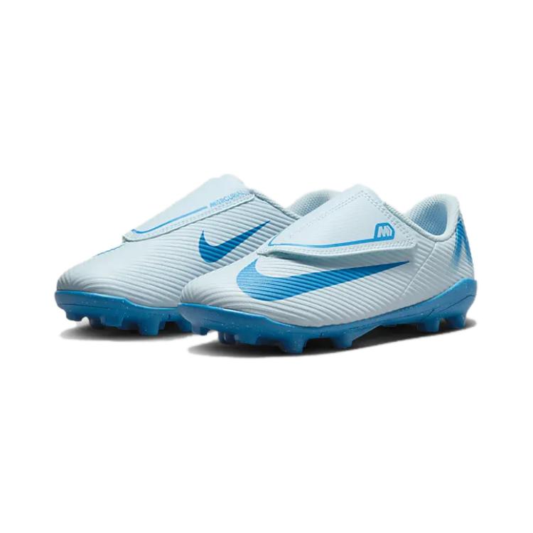 Nike Mercurial Vapor 16 Soft Comfortable Non-Slip Durable Low-Top Soccer Shoes Kids Sneaker Blue FQ8290-400