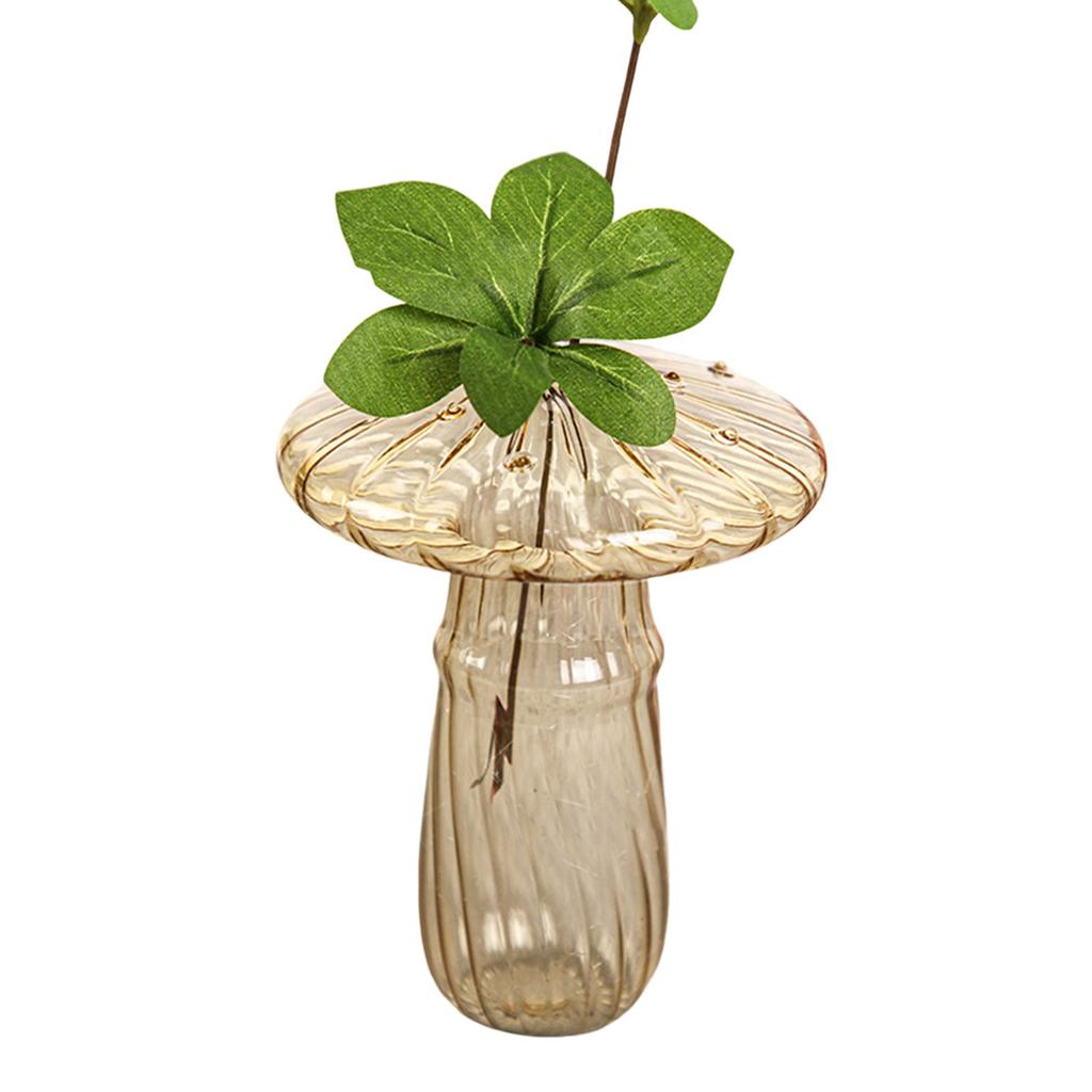 Tischdekoration Vase Kreative Pilzförmige Transparente Hydrokulturpflanze Glas-Blumentopf Gewächshausdekoration Blumentopf