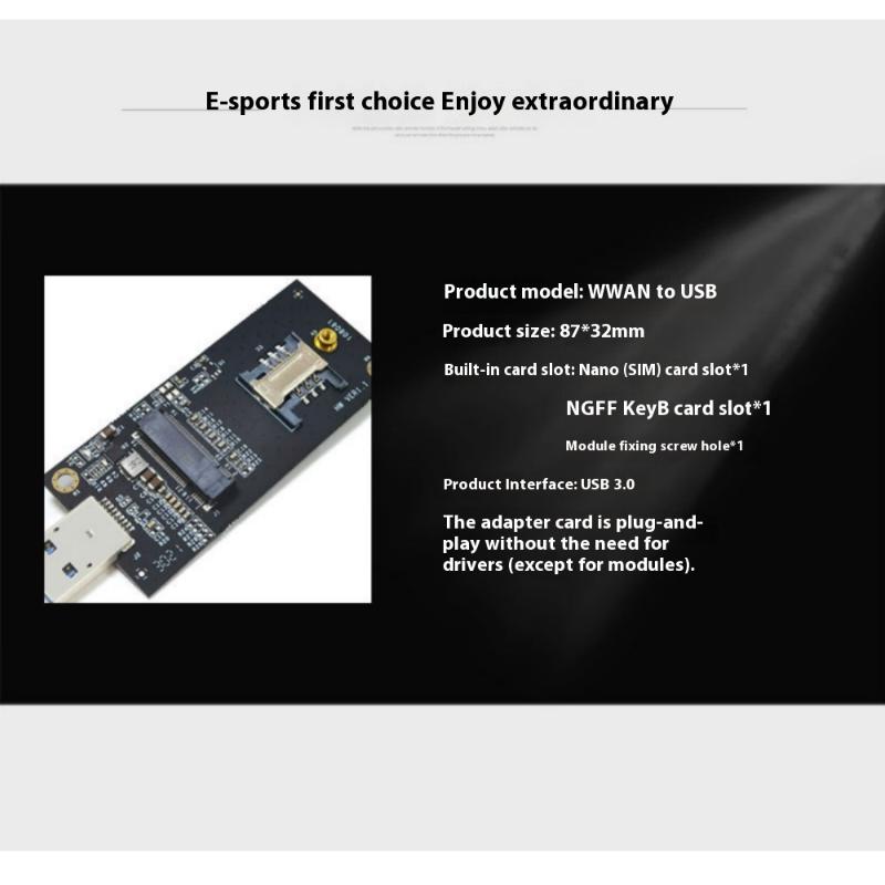 1 Set Dw5821E M2-Ngff Dw5811E Dw5816E Em7455 L860-Gl Usb3.0 Expansion Card For 3G/ 4G/ 5G Lte Module M2 Usb Adapter