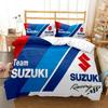 Teenagers SUZU motorcycle Casal Duvet Cover Comforter All Season Bedding Sets Soft Quilt Cover and Pillowcases Single/Double