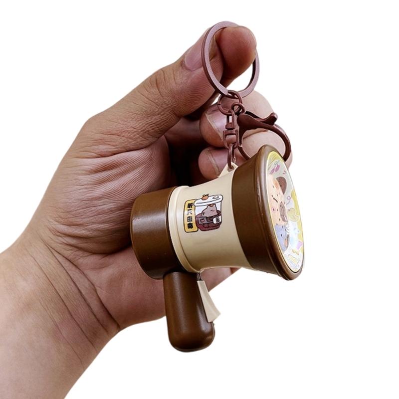 Whimsical Capybara Voice Recorder Keychain 30 Second Memory Storage Bag Bag Pendant Car Accessory Novelty Keyring