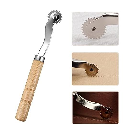 YFFSFDC 14PCS Leather Technology Leather Tools Set Hand Sewing Machine Sewing Tools Leather Tools Wax Thread Needle Sewing Thread Presser Tool DIY