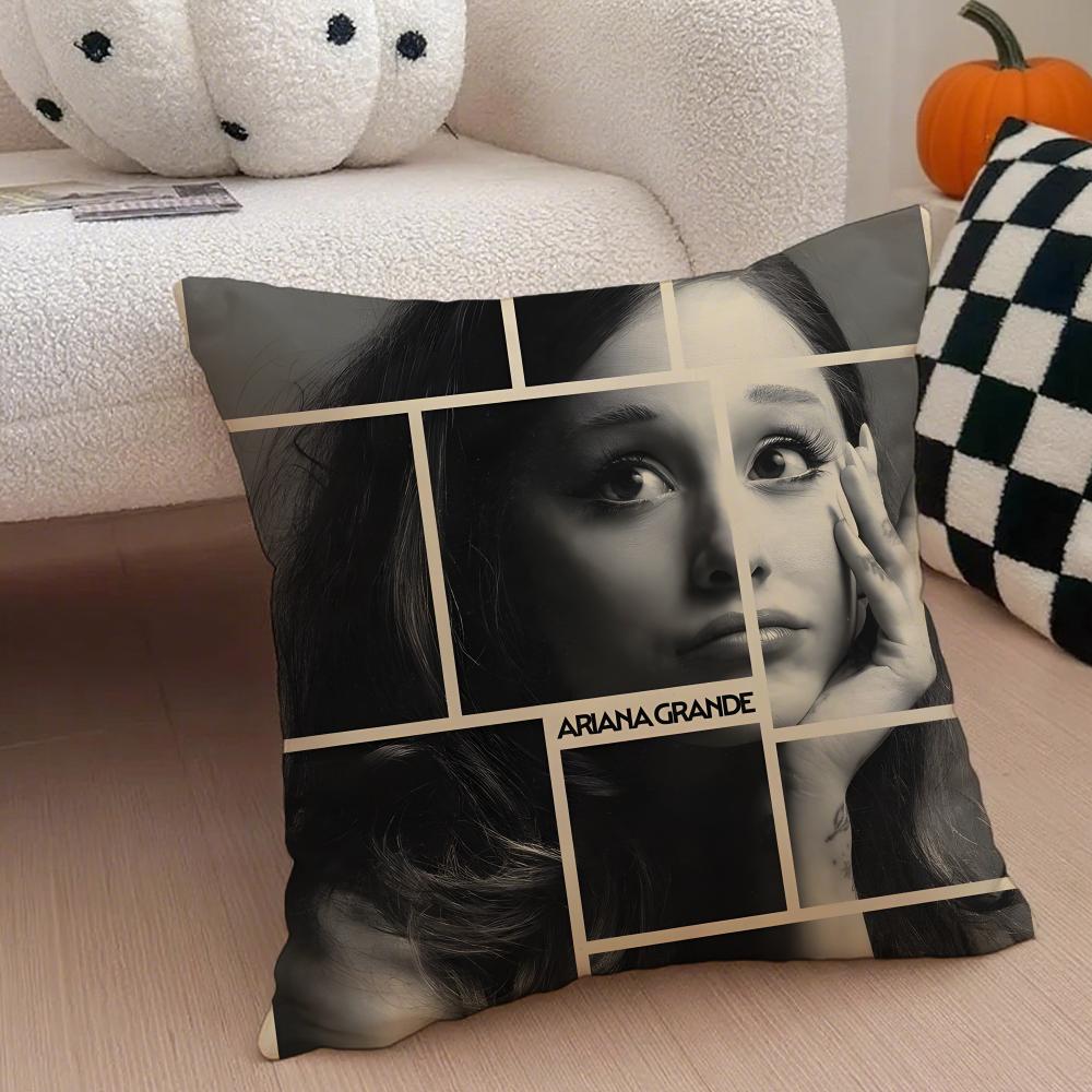 Capa de Almofada Ariana Grande Fronha de Linho Almofada Macia Respirável Protetora Decoração de Sala de Estar