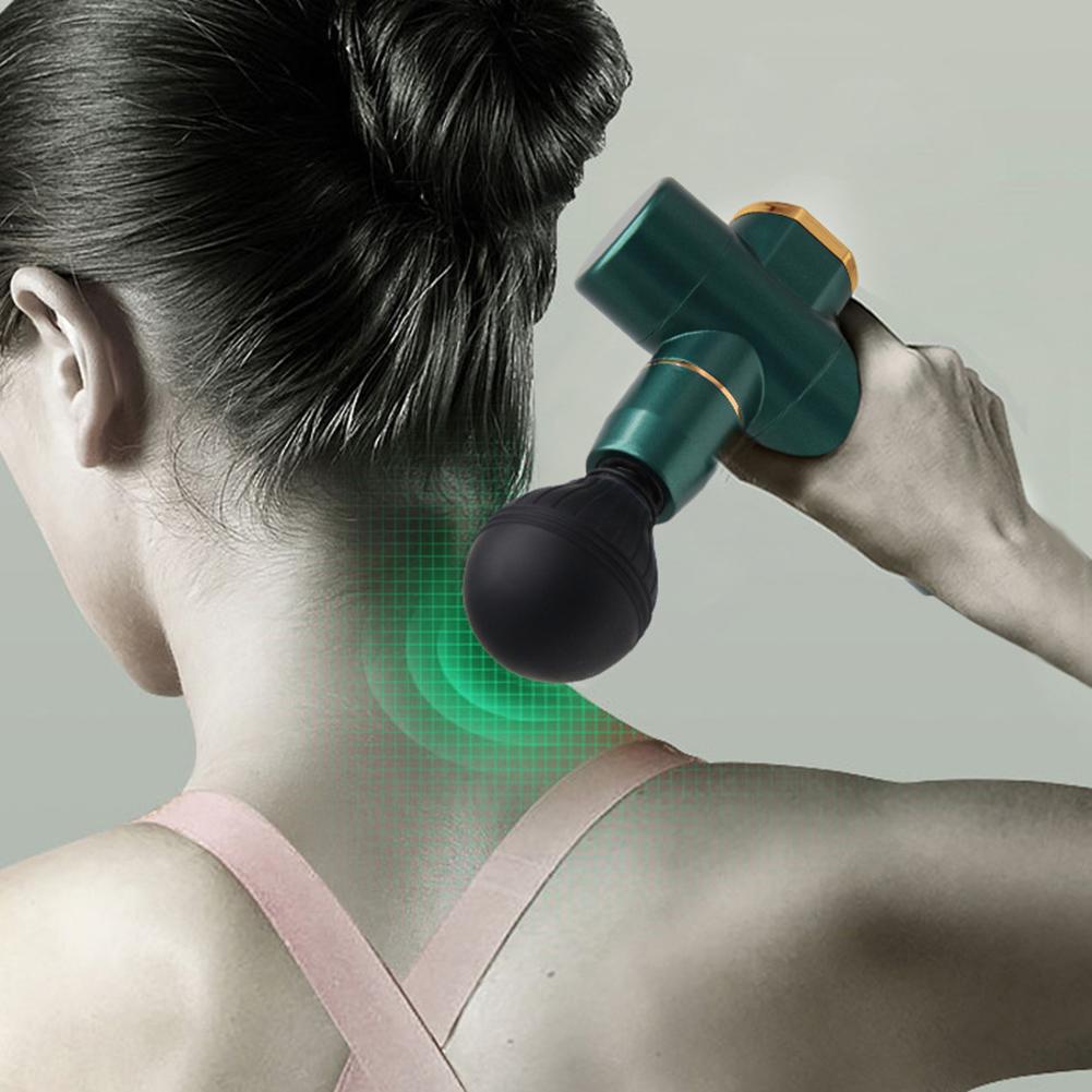 

Мини 4-х скоростной зарядный пистолет для массажа фасций, вибрационный массажный пистолет, массажер для расслабления мышц, портативное фитнес-устройство, мини-пистолет для фасций