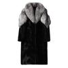 Men's Long Mink Fur Trench Coat - Winter Warm Casual Plus Size European & American Style