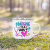 Nurse Life Print Mugs Enamel Mugs Creative Coffee Cups Drinks Dessert Breakfast Milk Cup Handle Drinkware Best Gifts for Nurse