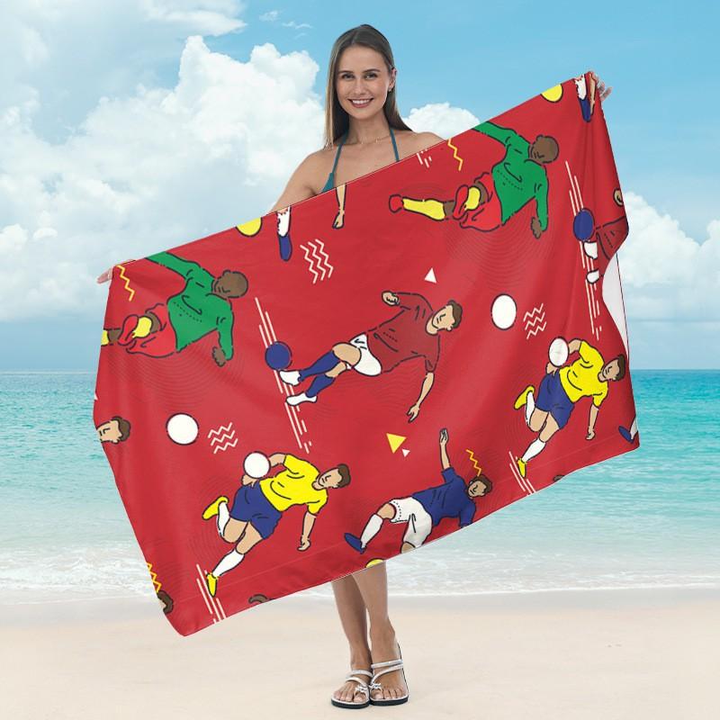 Ultrafine Microfiber Beach Towel Adults Quick-Dry Swim With Digital Print Lightweight Absorbent Bath Pool Sea Travel Yoga