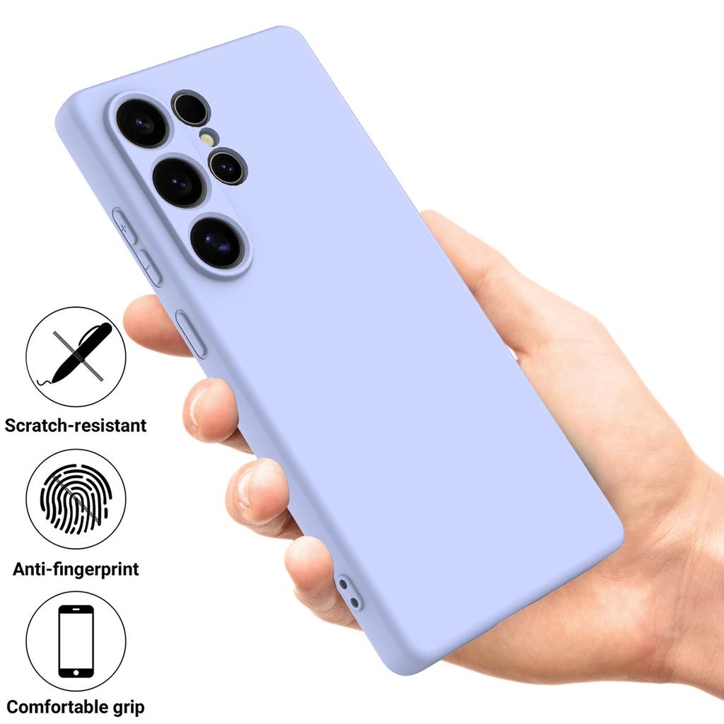 Suitable for Samsung S25 Liquid Silicone Mobile Phone Case S25ultra Simple Business All Inclusive Soft Shell with Lanyard