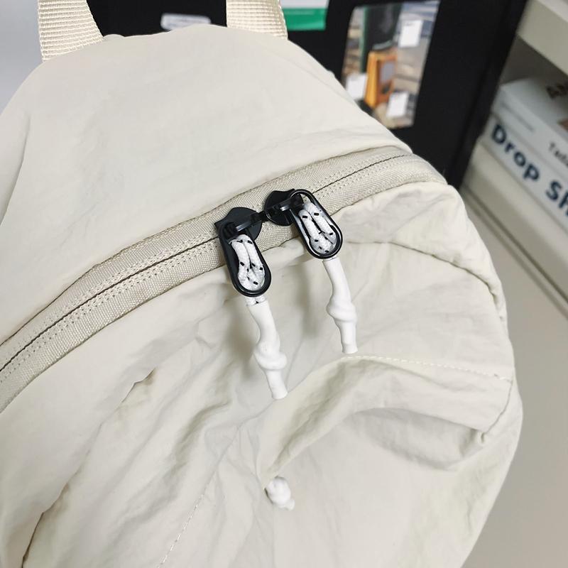 Solid Color Student Schoolbag Men Travel Bag Women's Small Backpack