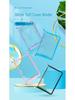 Japanese Style B5 Transparent 9-Hole Zipper Notebook with Gold Glitter - Loose-Leaf Diary & Schedule Planner