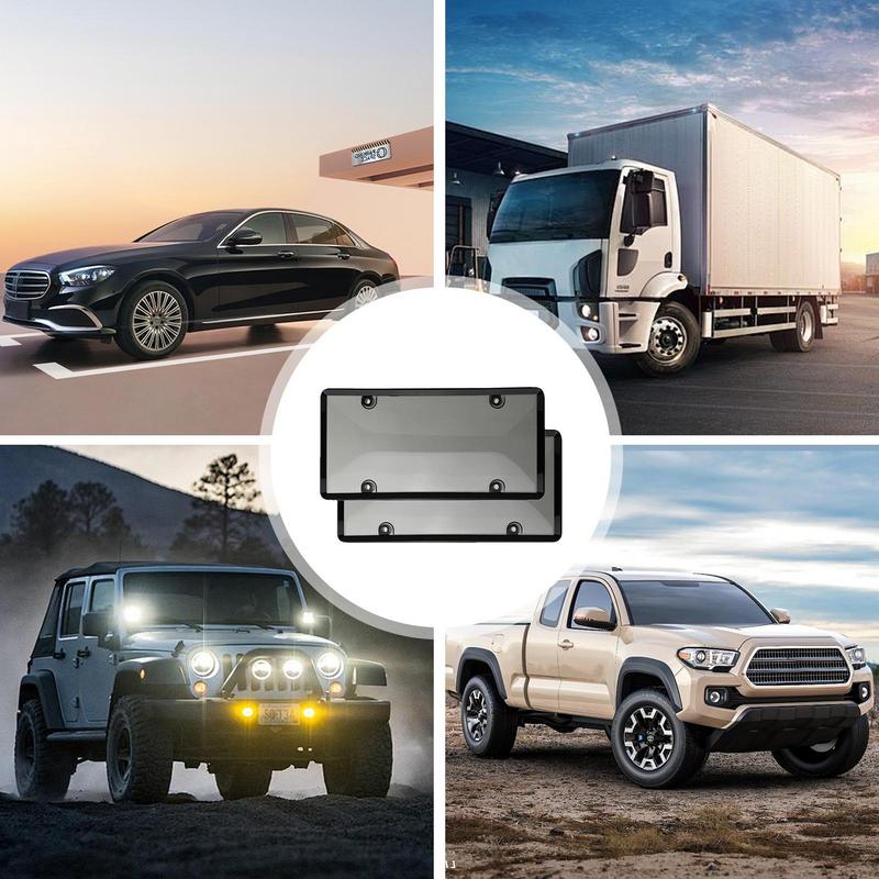 2pcs Tinted License Plate Covers Clear Frame Cover Clear Protector License Plate Covers For US Canada Vehicles