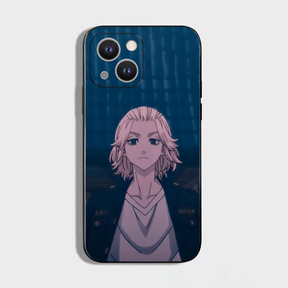 T-Tokyo Revengers Anime Handyhülle Für iPhone 16 15 Plus 14 13 Pro Max 12 Mini 11 X XS XR 7 8 8Plus Schwarze Weiche Handyhülle