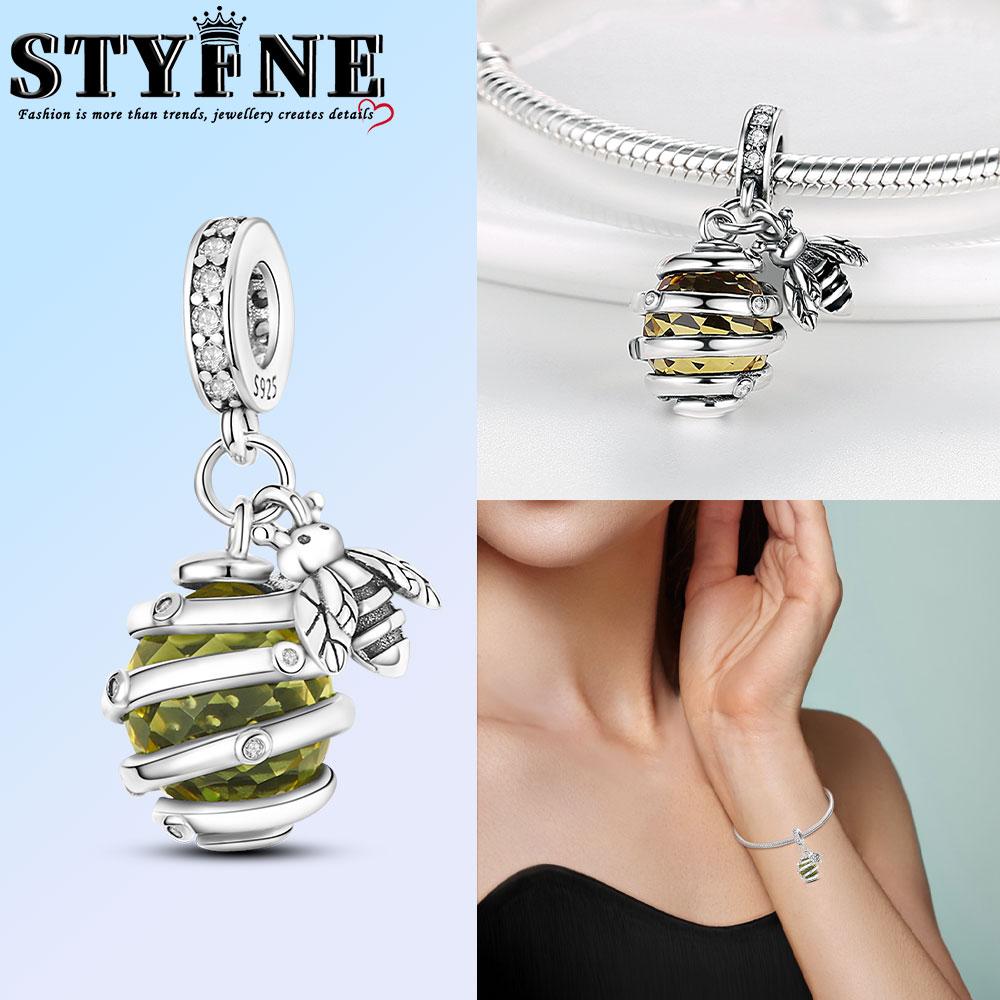 Charms Metall Bienen Serie Gold Wabenblumen Ideal für Damen Armreif Gestalten Sie Ihren eigenen Leichter Luxus Hochwertiges Zubehör Geschenk Elegant Mode