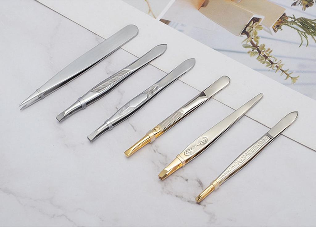 Multipurpose Stainless Steel Beards Tool Ingrown Hair Removal Plucking Eyebrows Eyebrow Tweezers
