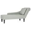 Vidaxl Chaise Longue Con Cuscino, Grigio Chiaro, Velluto