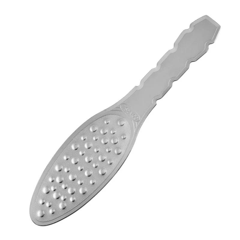 

Нержавеющая сталь Педикюрная пилка для ног Двусторонняя терка для пяток Скребок для мозолей Удаление огрубевшей кожи Профессиональные инструменты для педикюра и ухода за ногами