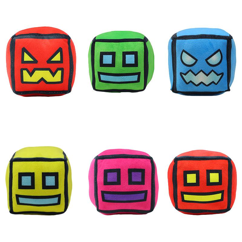 Plush Toy Geometry Dash Plush Geometric Sprint Plush Doll Block Pillow Doll