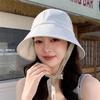 Can Tie Ponytail Bucket Hat Versatile Sunscreen Sun Hat Wholesale Spring and Summer Big Head Circumference Hat Women's Bucket Hat