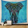 Boho Chic Wall Tapestry With Moon Phase Floral Starry Sky Design Bedroom Yoga Studio Decor