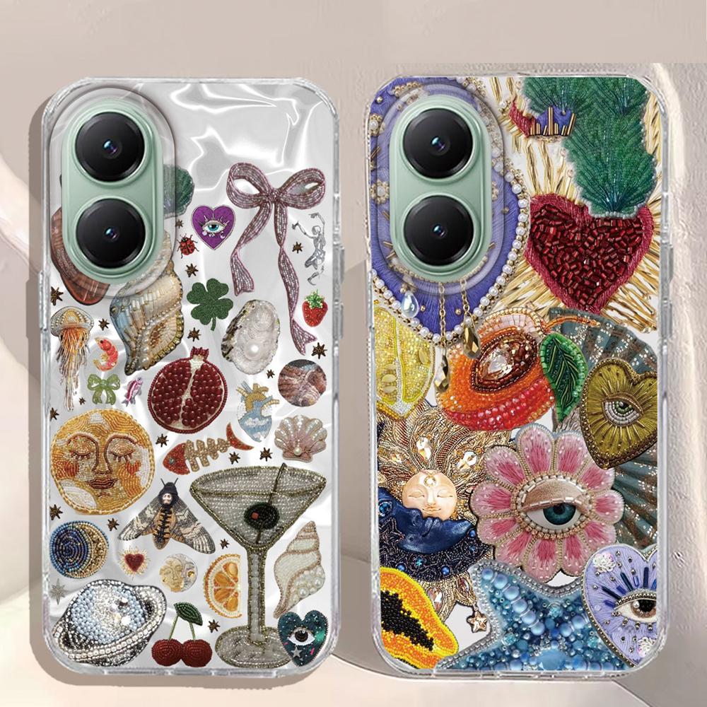 Planet Fruit Sun Eye Water Texture Women Girls Phone Case for Xiaomi Poco X5 X7 M6 Pro X6 X3 Pro NFC C75 C71 C65 C61 M5S Cover