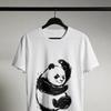 Yoga Panda T Shirt Sumi E Ink Art Minimalist Wellness Vintage Washed Casual Stretched Breathable Designer Clothes Stylish