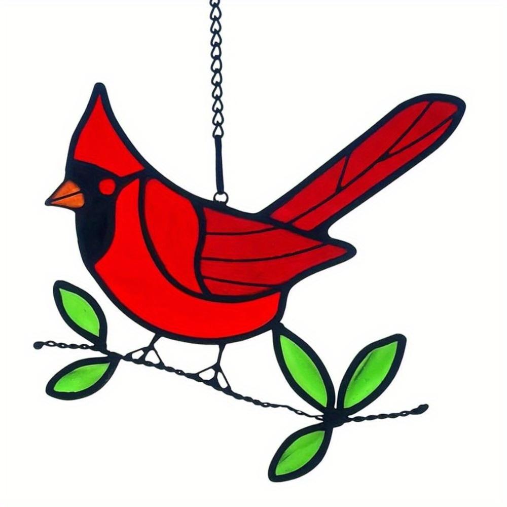 

1pc Red Cardinal Suncatcher Crystal Kite Catcher Window Pendant Colorful Ornaments Suitable for Gifts to Friends, Family and Couples